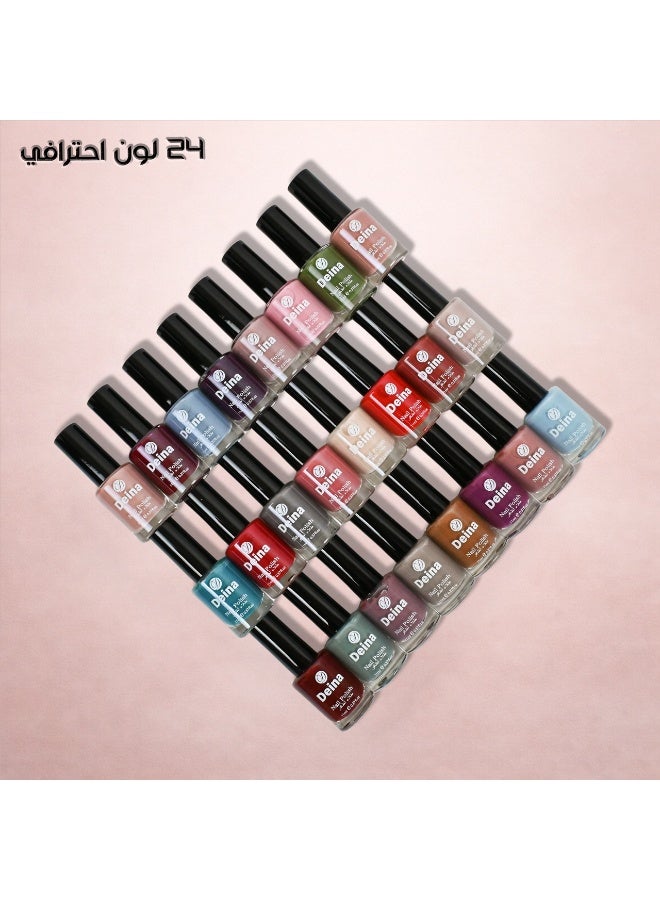 Deina This nail polish set contains 24 rich and varied colors, offering a rich texture and a perfect finish. - Image 1